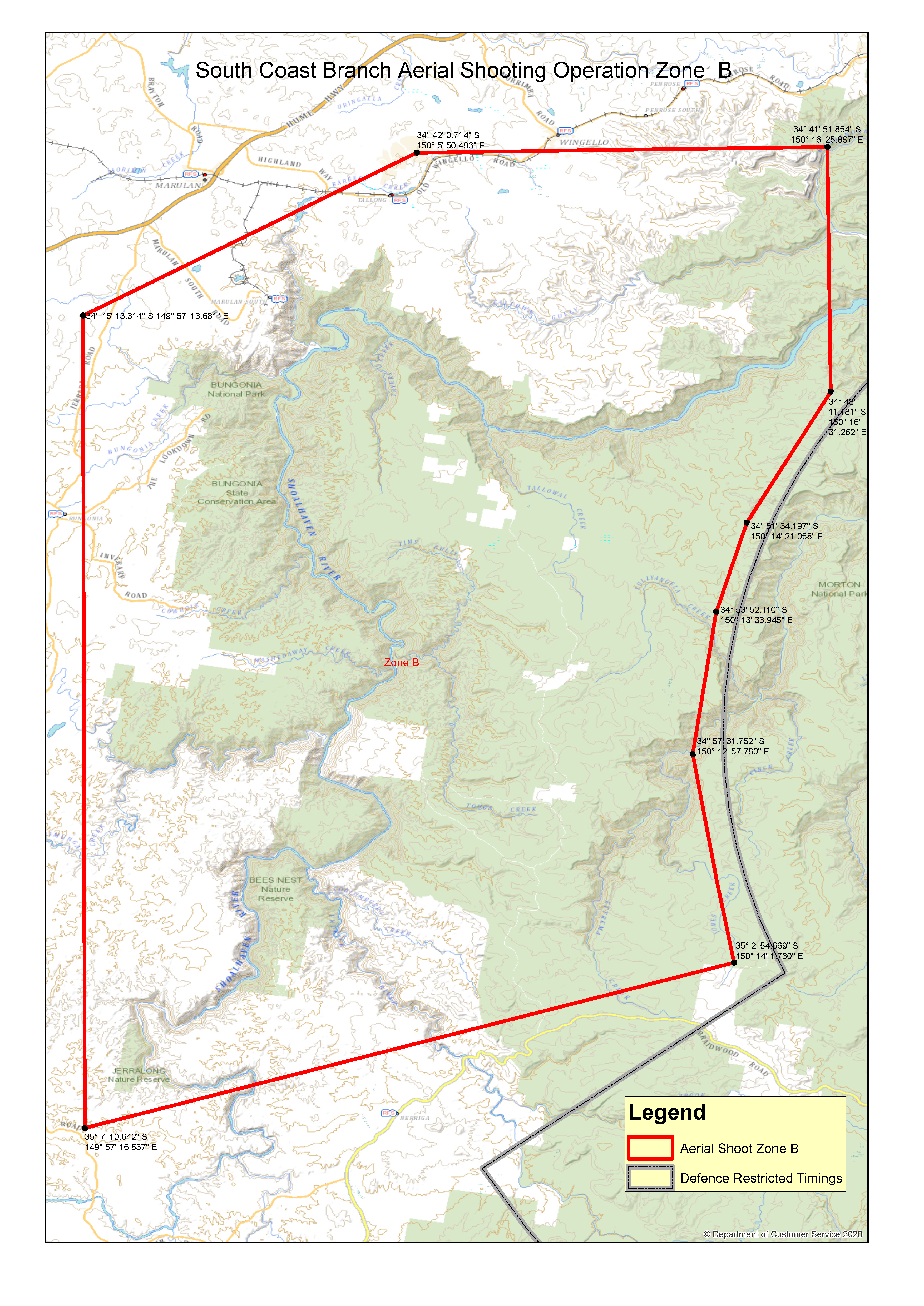 image depicting boundaries of zone B